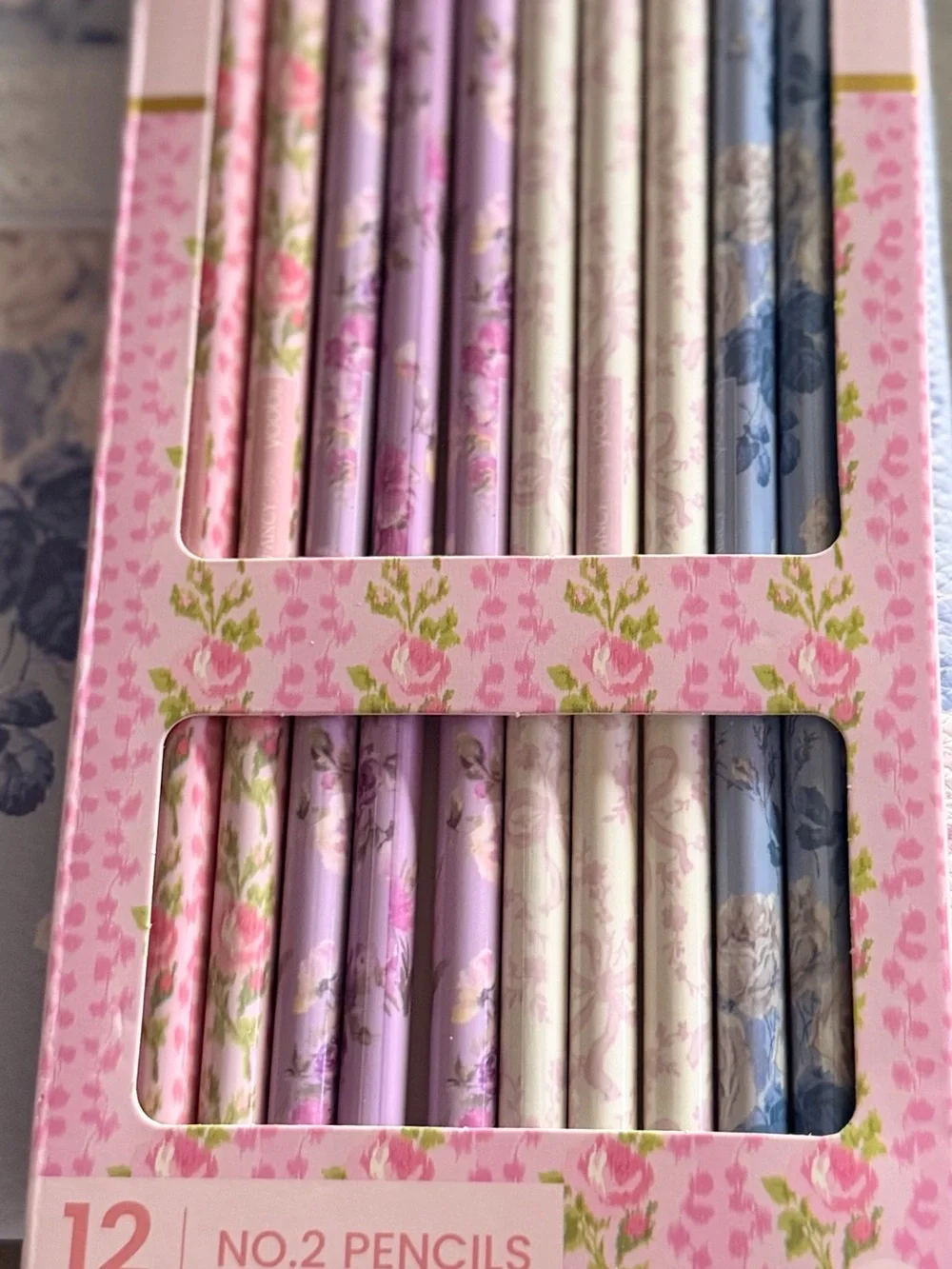 LoveShackFancy Yoobi Floral Pencil Case Wristlet Pastel Floral No.2 Pencils